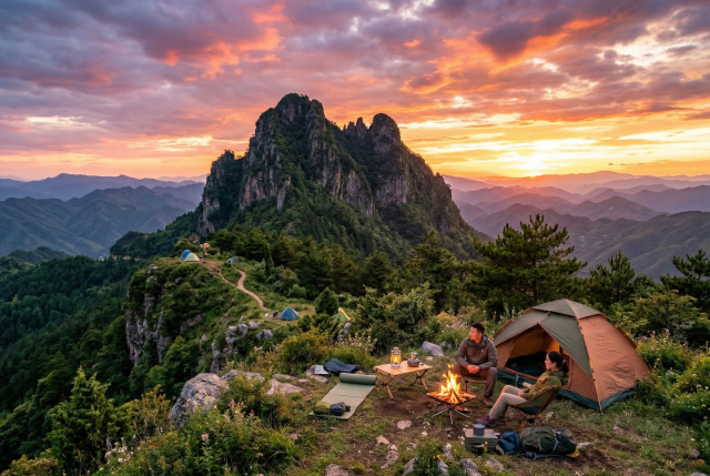 楚雄武定狮子山露营地 滇中第一山的露营风光