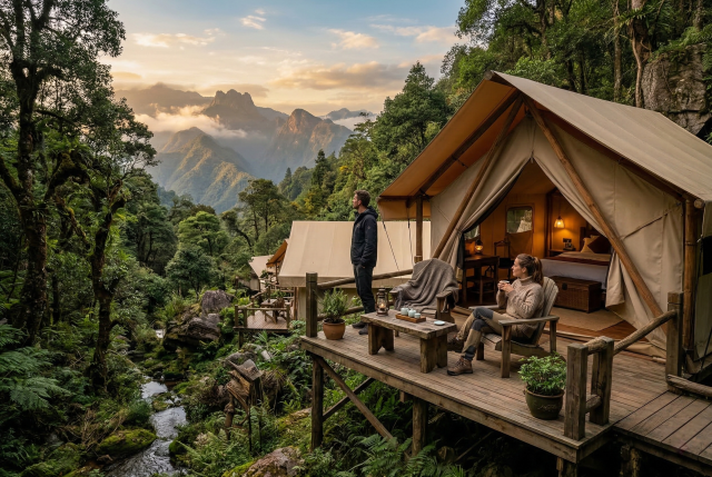 玉溪哀牢山露营地 原始森林中的野奢露营体验